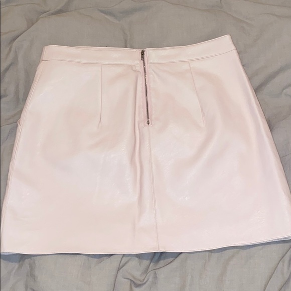 Light Pink Leather Skirt - Picture 2 of 2